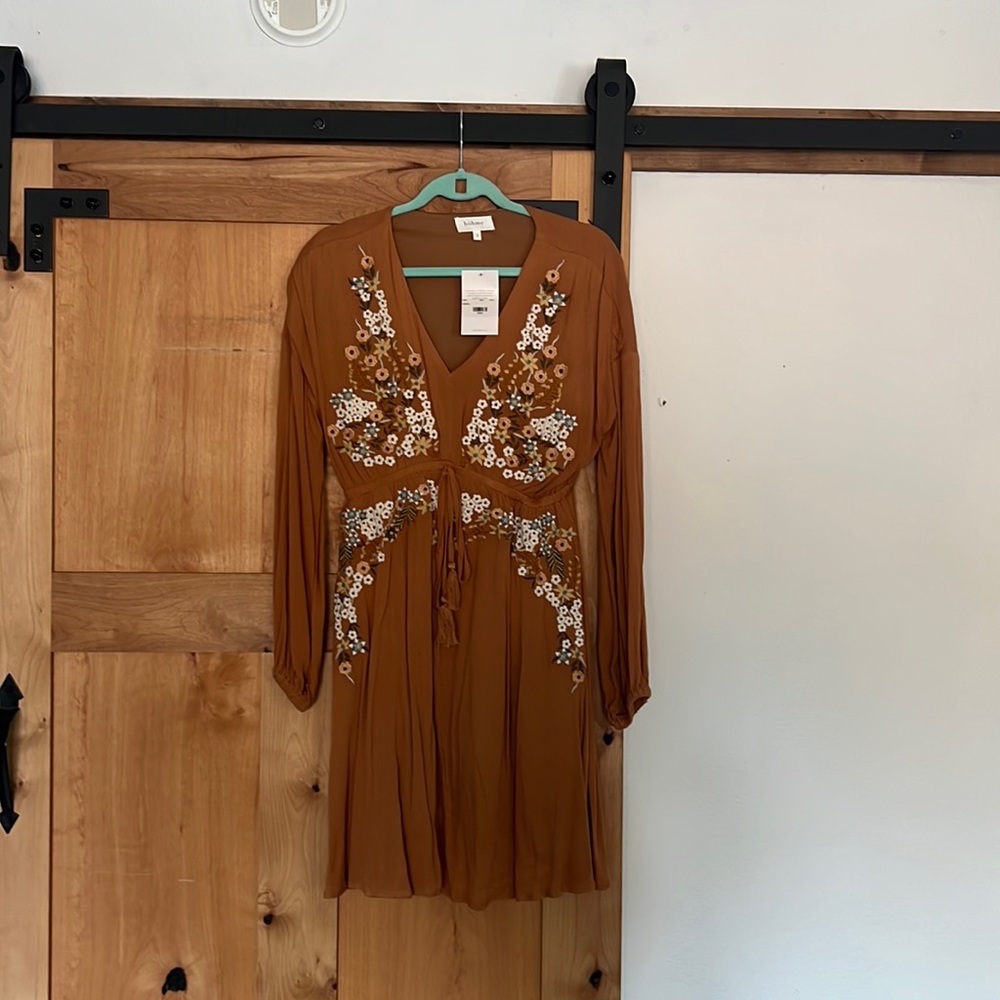 Bohme Long Sleeve Camel colored dress